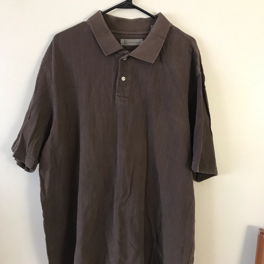 Mens r&r casuals brown polo